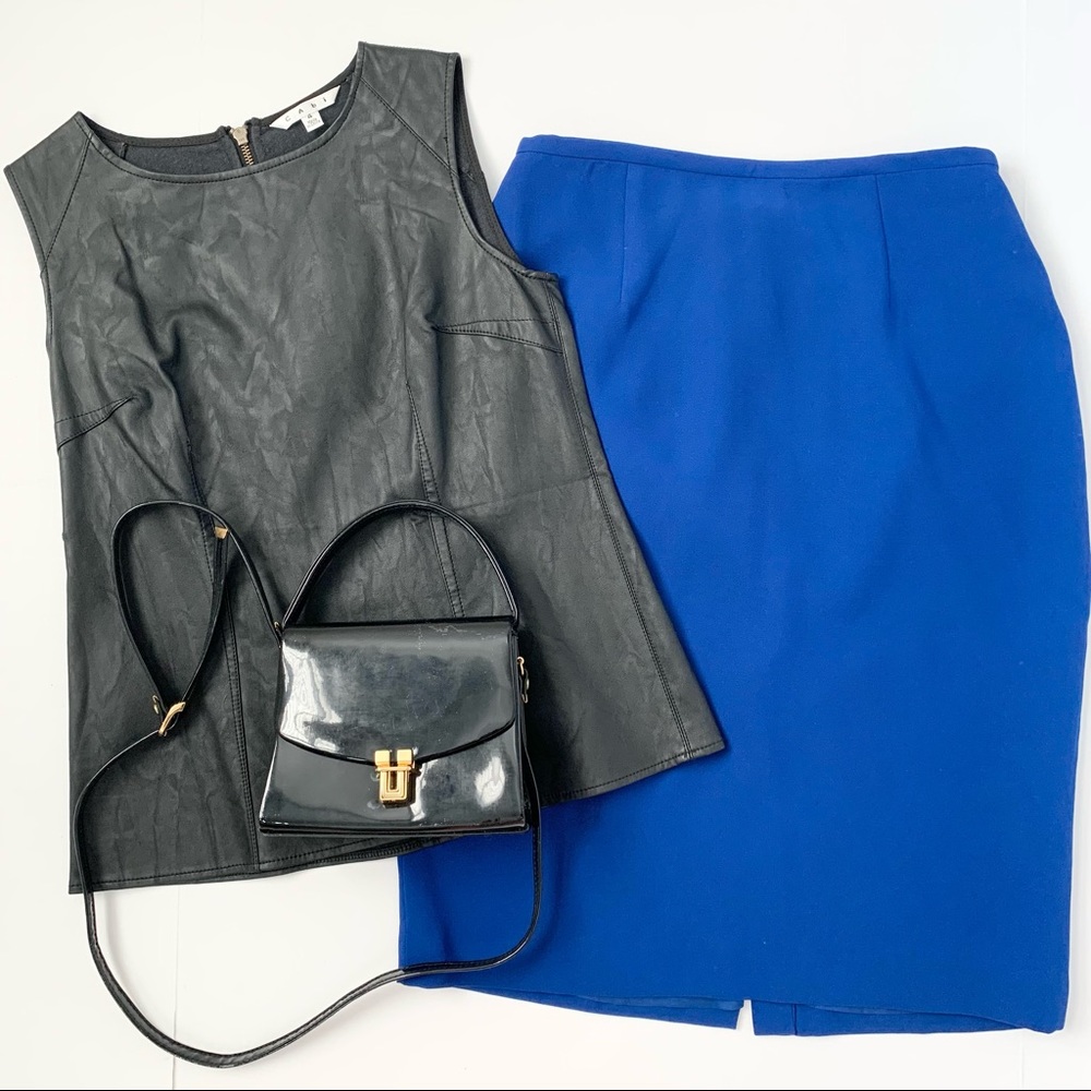 Cobalt Blue Lined Pencil Skirt Size 8
